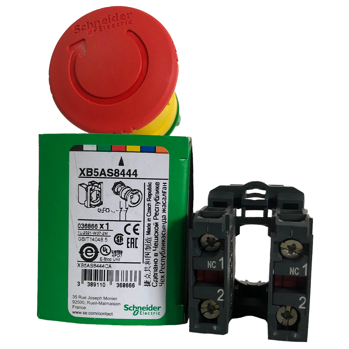 BOTÃO DE EMERGÊNCIA SCHNEIDER 22mm - XB5AS8444 - Facecontrol Automação ...