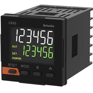 CX6S-1P4 - TEMPORIZADOR E CONTADOR DIGITAL 100 A 240VAC, 6 DIGITOS, ENTRADA NPN/PNP 1 SAÍDA RELÉ 3A AUTONICS